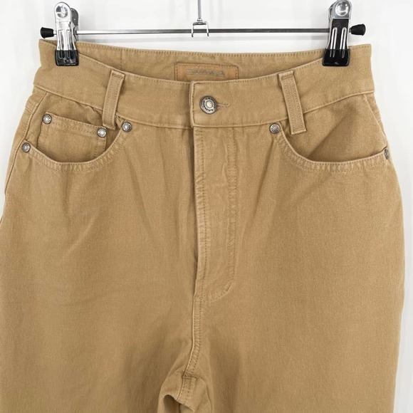 CAMBIO High Rise Camel Khaki Tan Jeans 30" Inseam - Size 6 - Picture 2 of 13